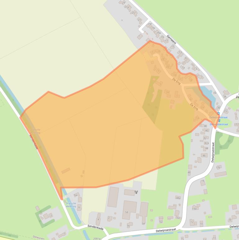 Kaart van postcodegebied 5316BD.