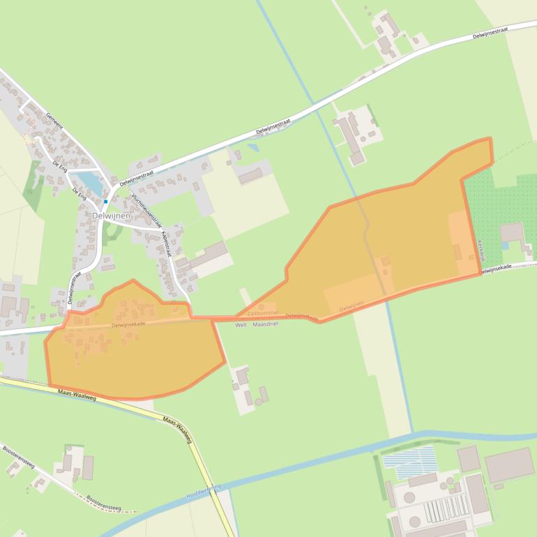 Kaart van postcodegebied 5316BH.