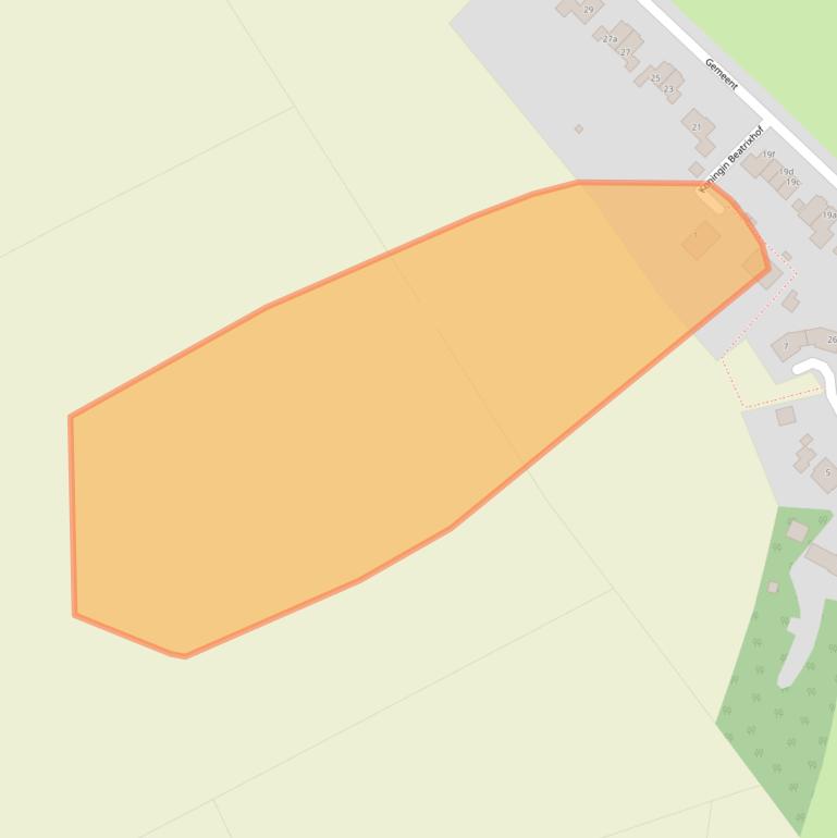 Kaart van postcodegebied 5316BJ.