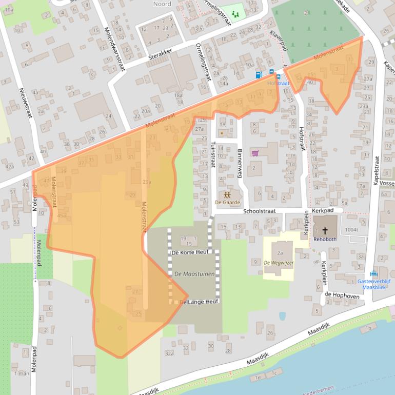 Kaart van postcodegebied 5317JD.