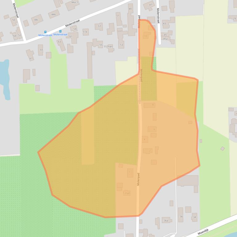Kaart van postcodegebied 5317JJ.