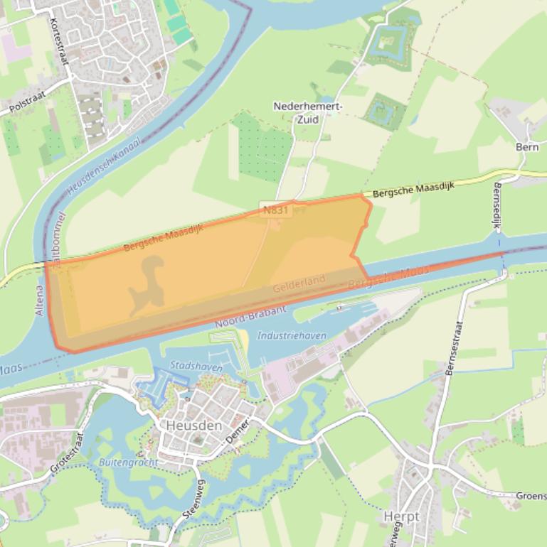 Kaart van postcodegebied 5317KW.