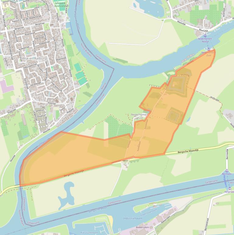 Kaart van postcodegebied 5317KX.