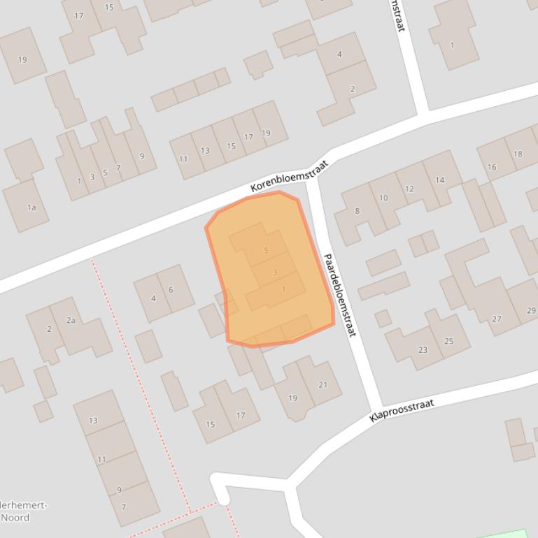 Kaart van postcodegebied 5317ND.