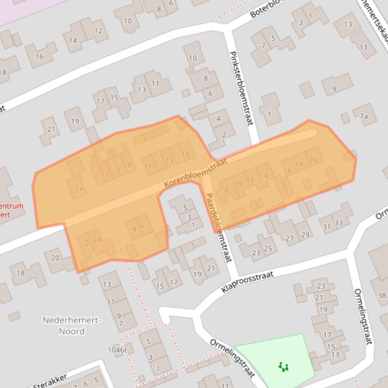 Kaart van postcodegebied 5317NE.