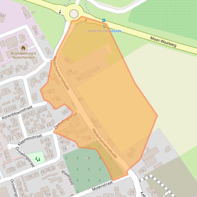 Kaart van postcodegebied 5317NK.