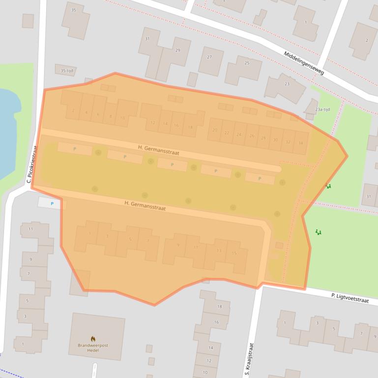 Kaart van postcodegebied 5321ET.