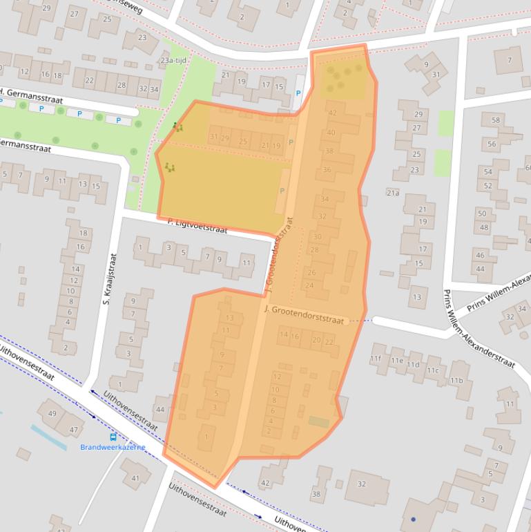 Kaart van postcodegebied 5321EX.