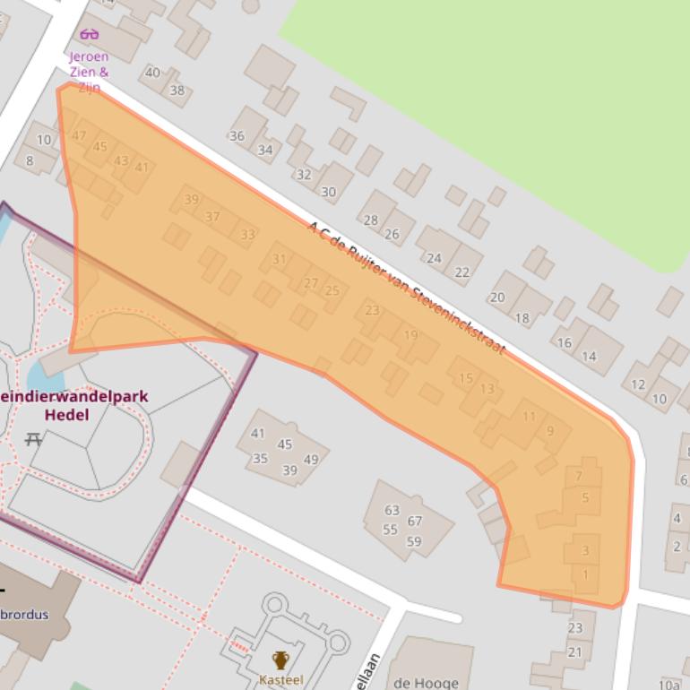 Kaart van postcodegebied 5321GJ.