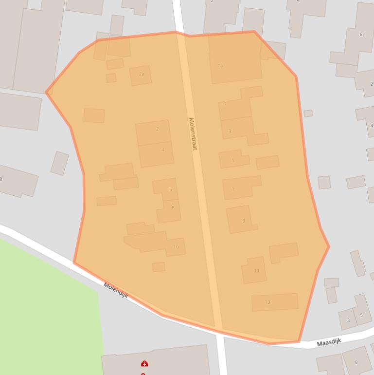 Kaart van postcodegebied 5321GR.