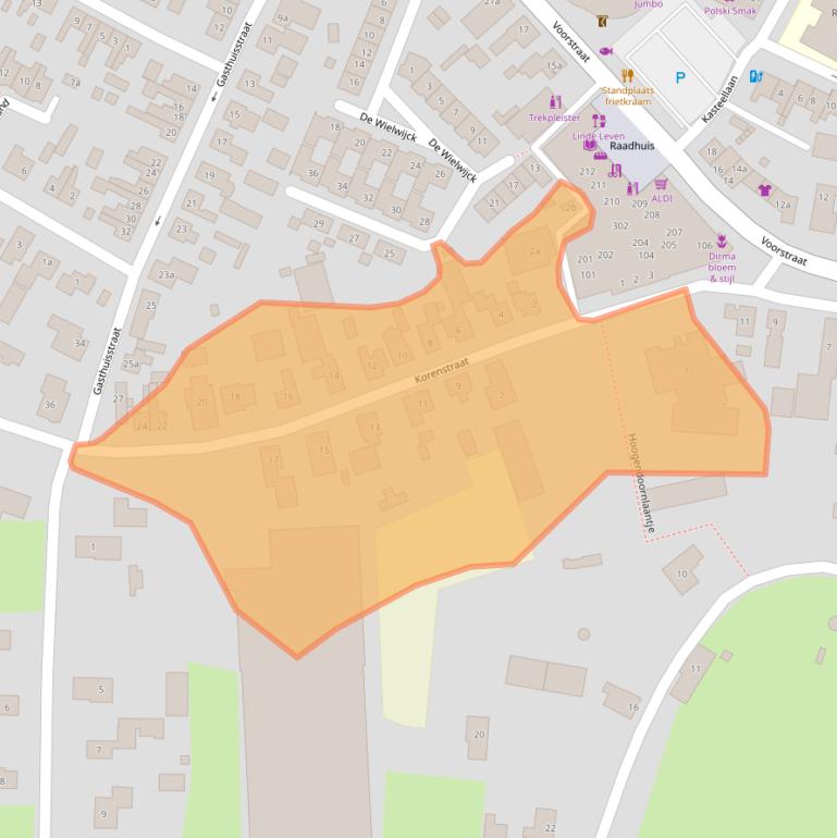 Kaart van postcodegebied 5321GV.