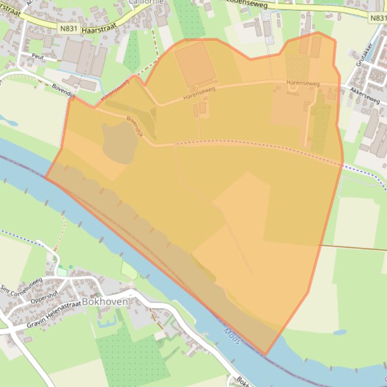 Kaart van postcodegebied 5321HH.