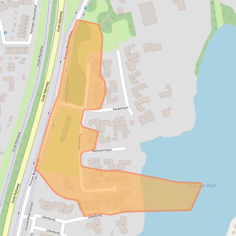 Kaart van postcodegebied 5321NJ.