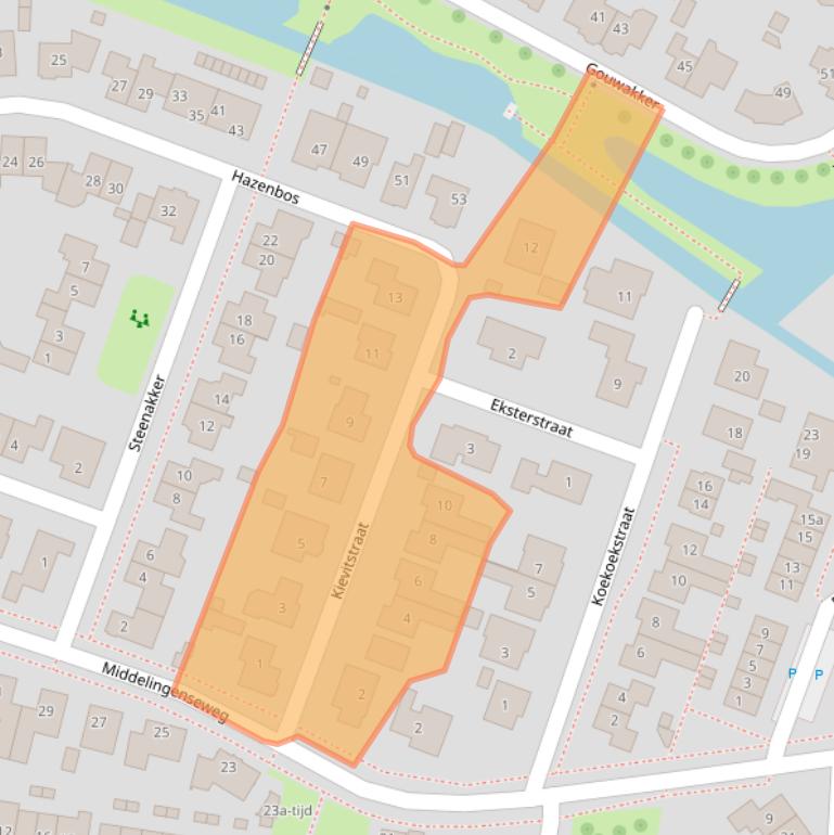 Kaart van postcodegebied 5321RJ.