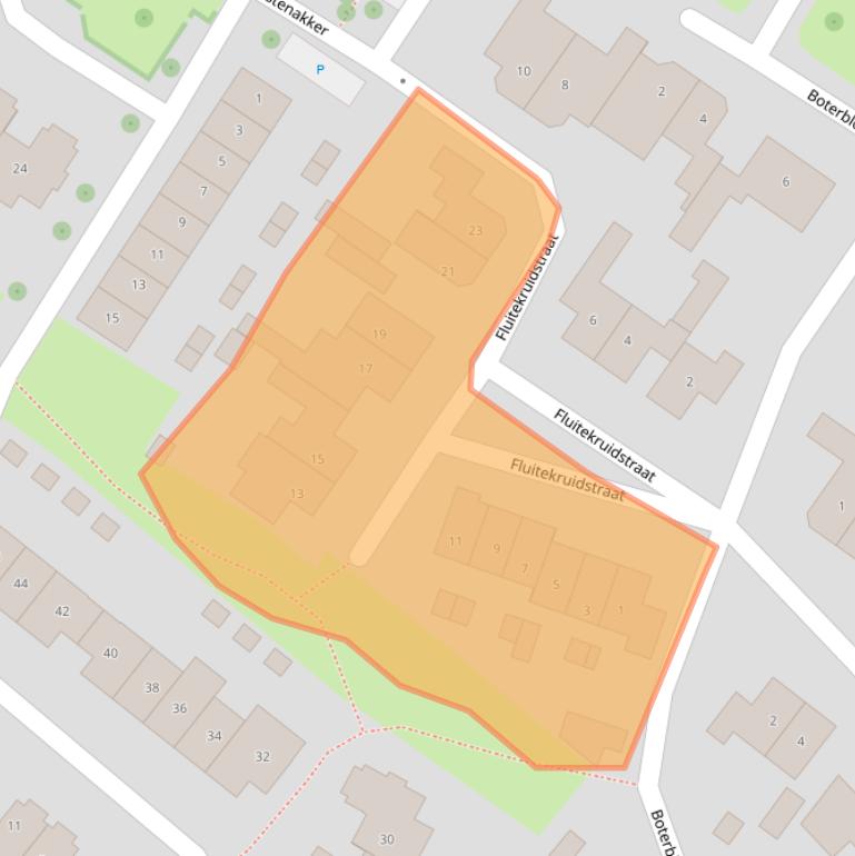 Kaart van postcodegebied 5321RS.