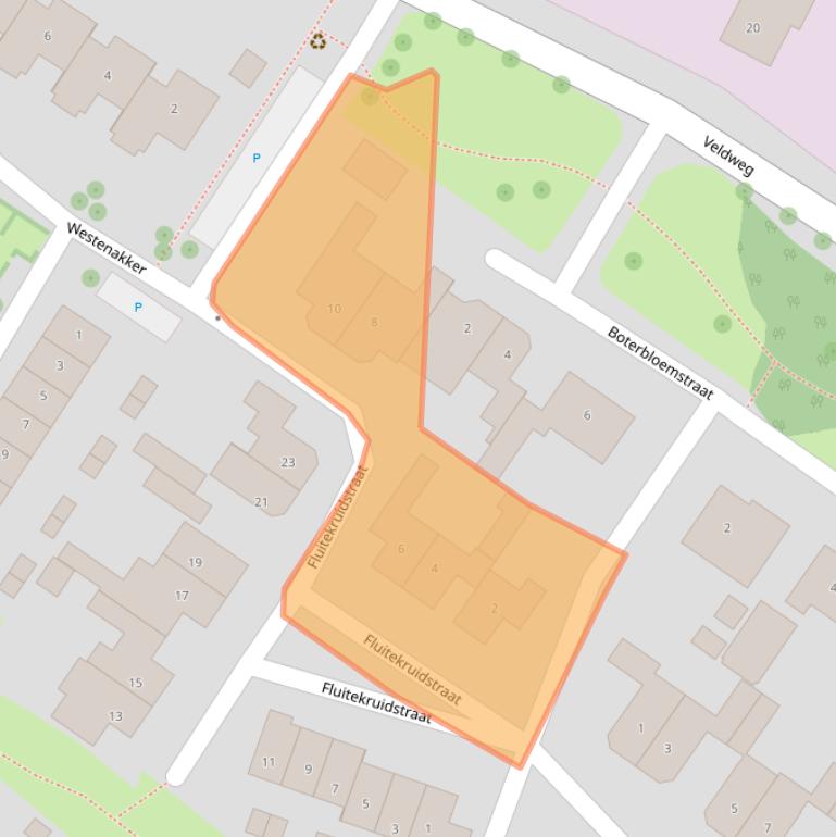 Kaart van postcodegebied 5321RT.