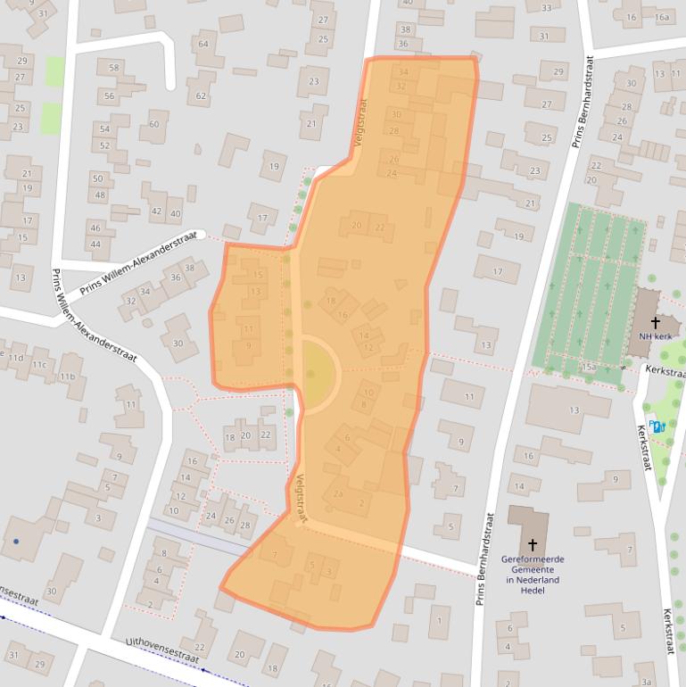 Kaart van postcodegebied 5321SE.