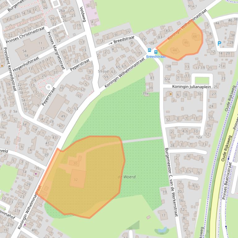 Kaart van postcodegebied 5321TD.