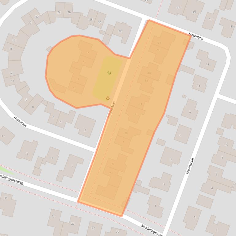 Kaart van postcodegebied 5321WB.