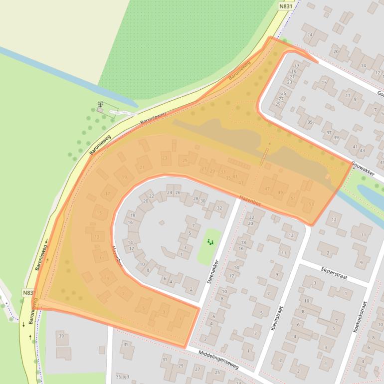 Kaart van postcodegebied 5321WC.