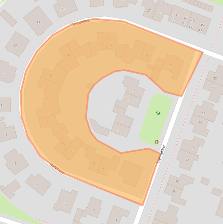 Kaart van postcodegebied 5321WD.