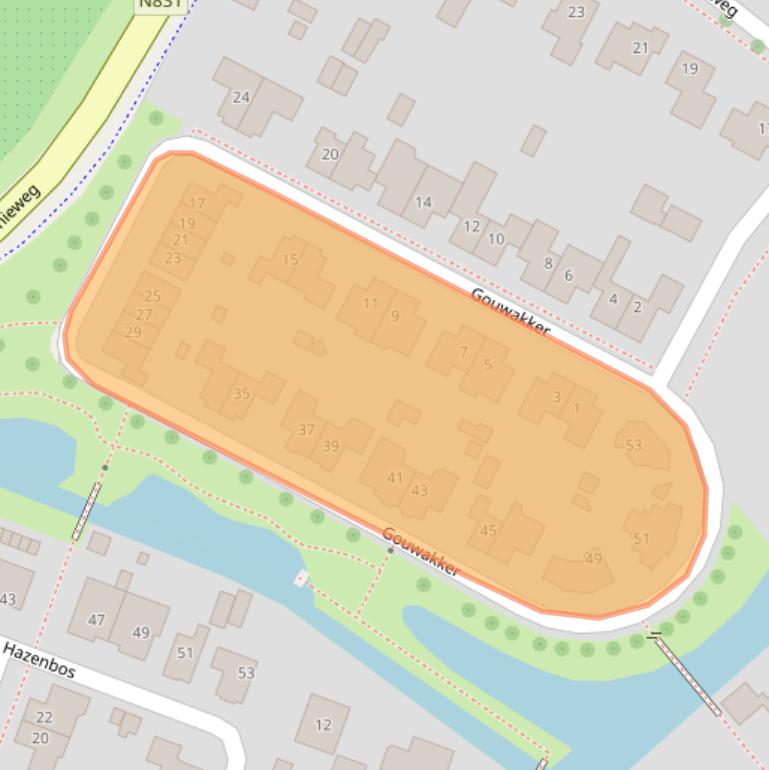 Kaart van postcodegebied 5321WE.