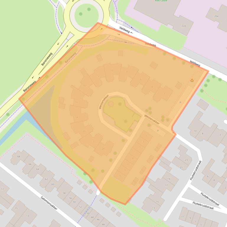 Kaart van postcodegebied 5321WP.