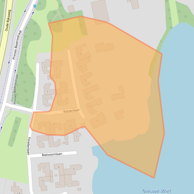 Kaart van postcodegebied 5321XB.