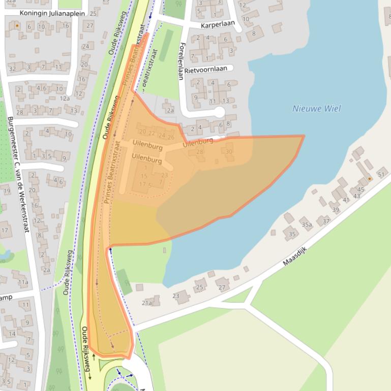 Kaart van postcodegebied 5321XC.