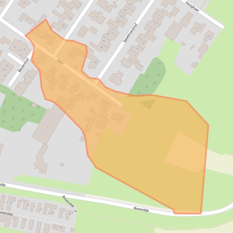 Kaart van postcodegebied 5324AW.