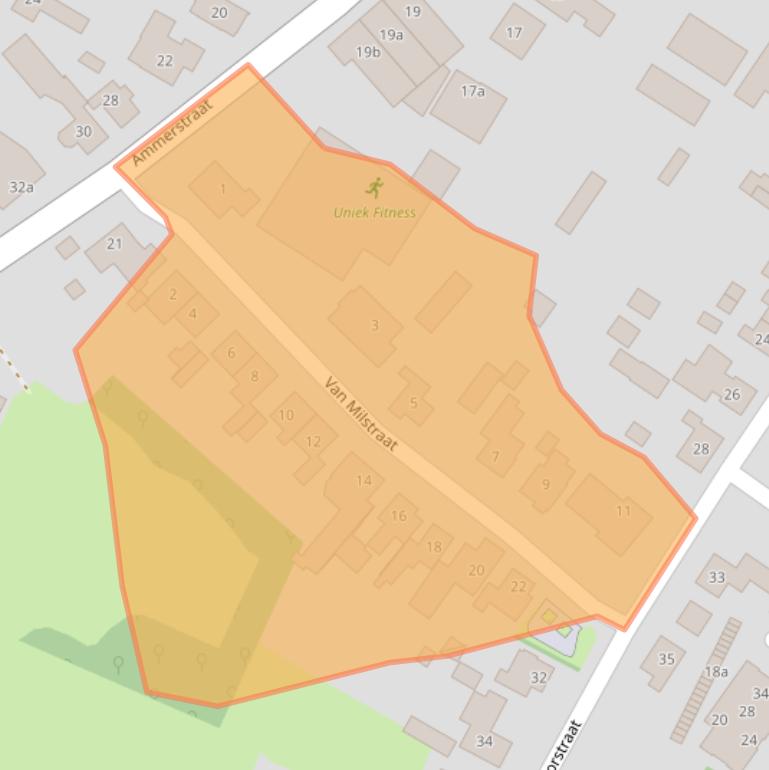 Kaart van postcodegebied 5324AX.