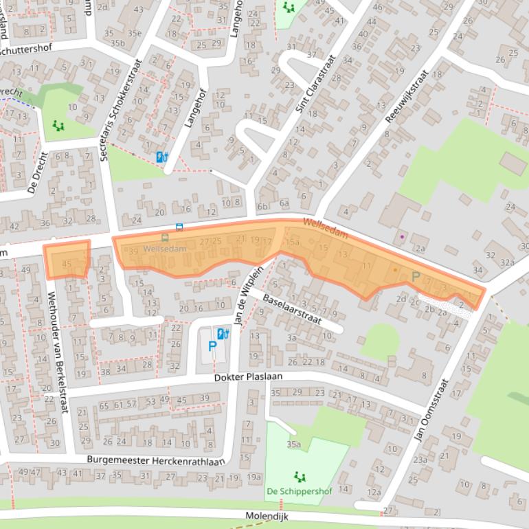 Kaart van postcodegebied 5324CC.