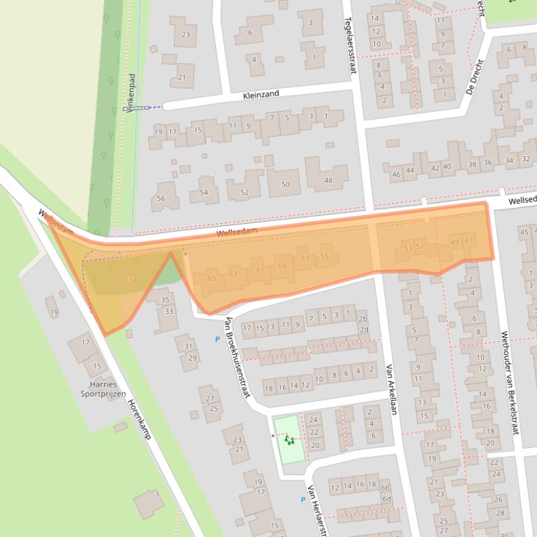 Kaart van postcodegebied 5324CD.