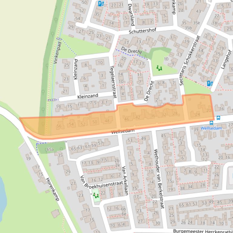 Kaart van postcodegebied 5324CG.