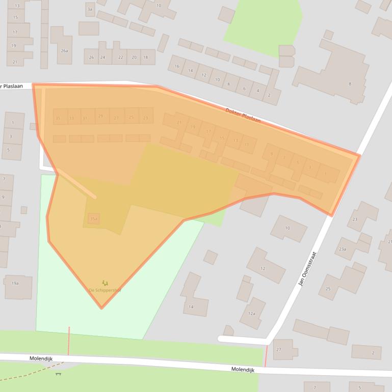 Kaart van postcodegebied 5324CP.