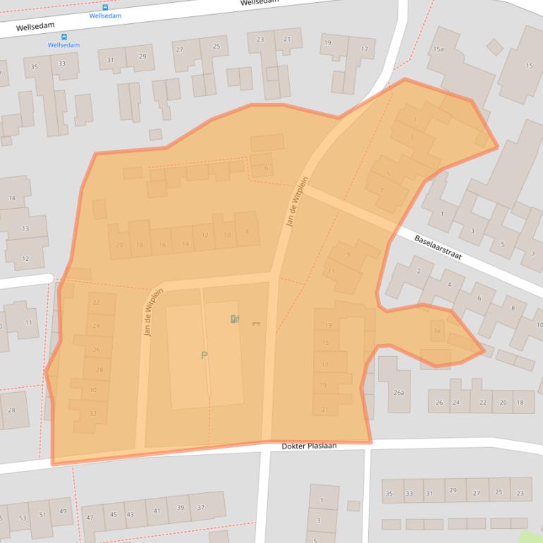 Kaart van postcodegebied 5324CT.