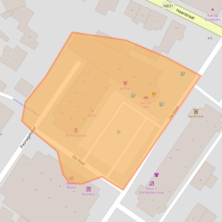 Kaart van postcodegebied 5324DB.