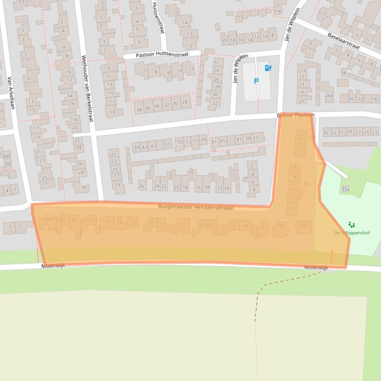 Kaart van postcodegebied 5324EB.