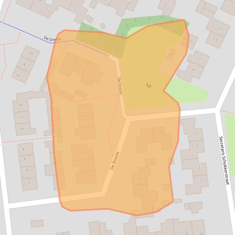 Kaart van postcodegebied 5324ED.