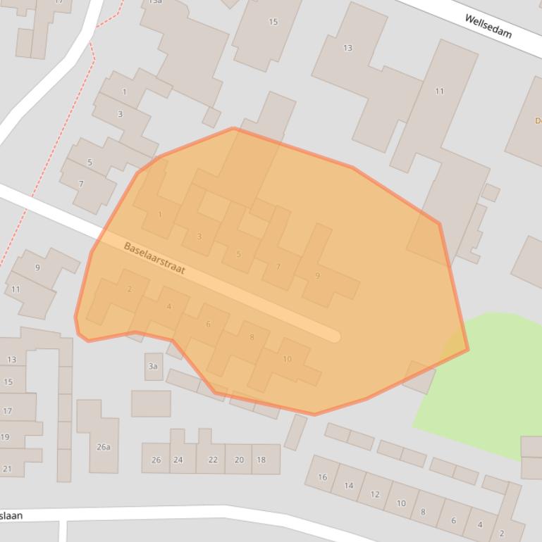 Kaart van postcodegebied 5324EE.