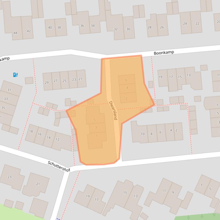 Kaart van postcodegebied 5324EH.