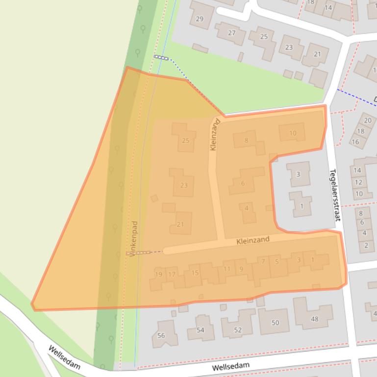 Kaart van postcodegebied 5324EJ.