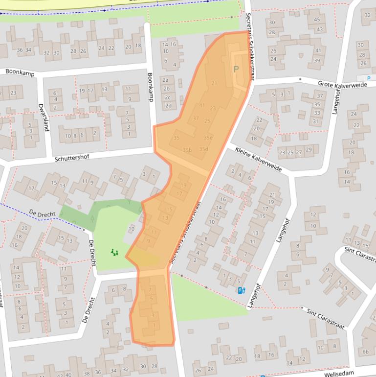 Kaart van postcodegebied 5324EP.