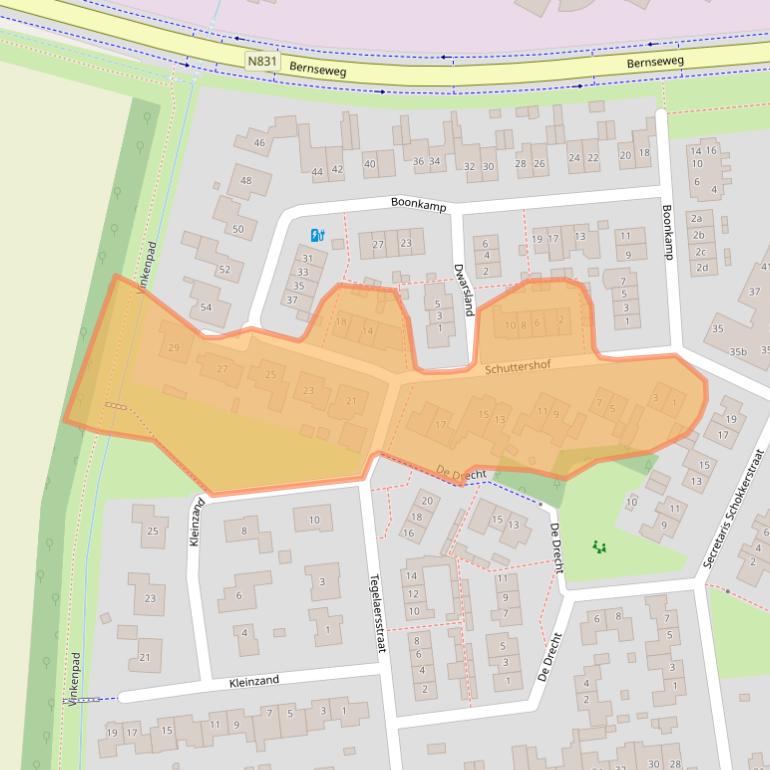 Kaart van postcodegebied 5324EV.