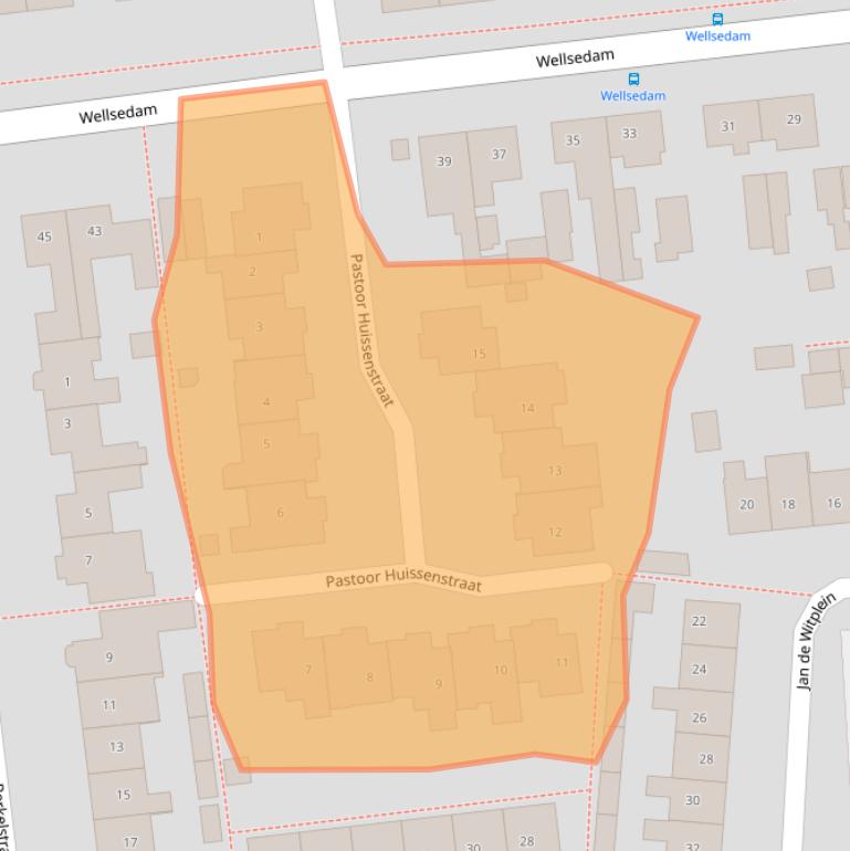 Kaart van postcodegebied 5324EW.