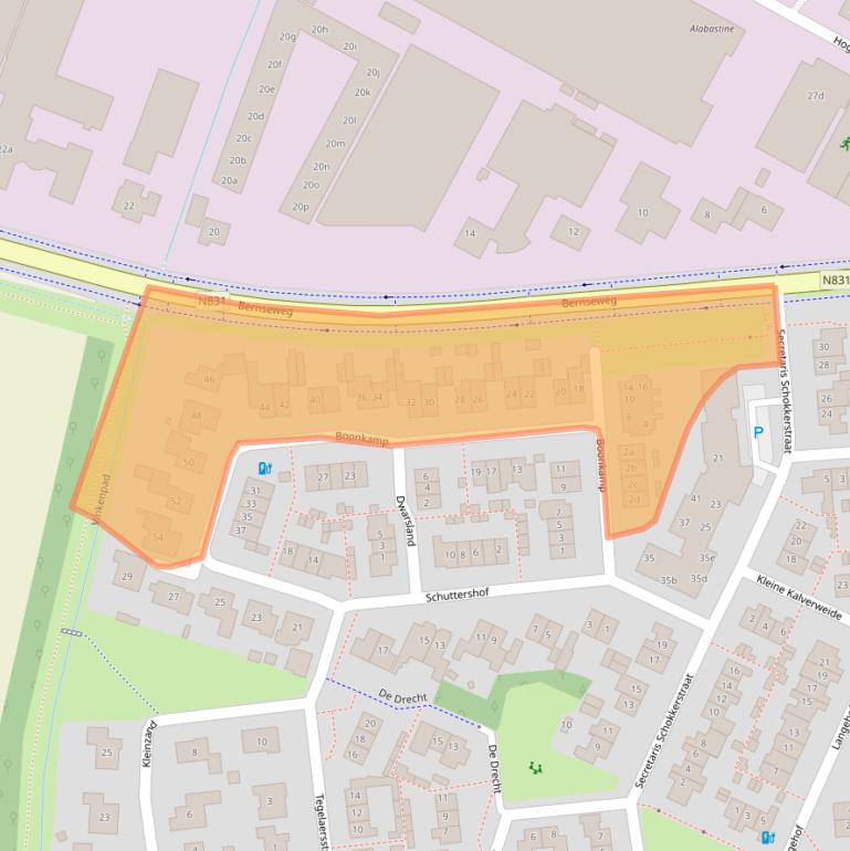 Kaart van postcodegebied 5324EX.
