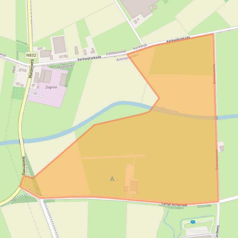 Kaart van postcodegebied 5324JD.