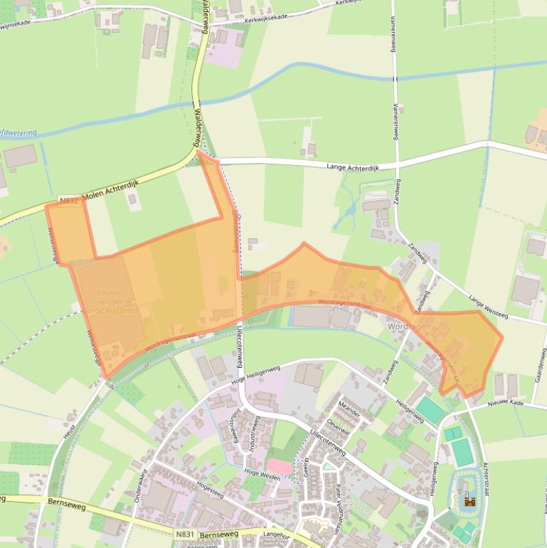 Kaart van postcodegebied 5324JM.