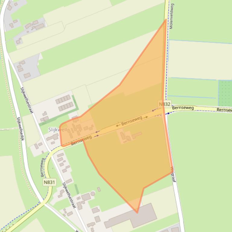 Kaart van postcodegebied 5325KA.