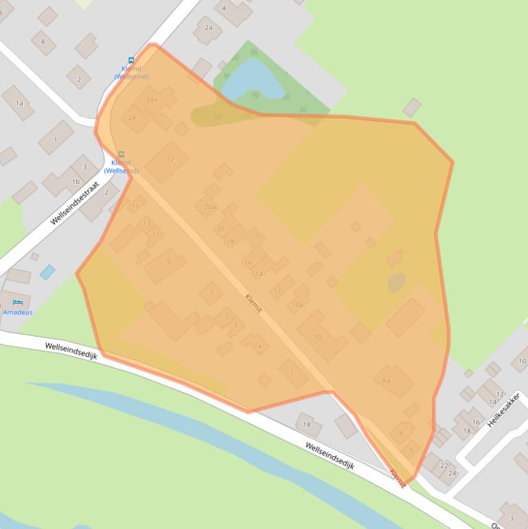 Kaart van postcodegebied 5325KG.